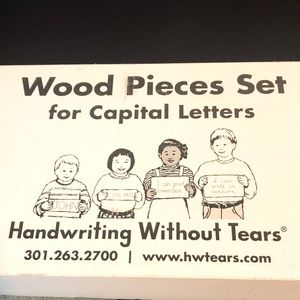 Handwriting without tears wood pieces for capital letters like new